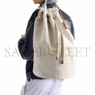 PRADA CANVAS DRAWSTRING DUFFLE BAG 2VY011 (55*34*34cm) PRADA CANVAS DRAWSTRING DUFFLE BAG 2VY011 (55*34*34cm)